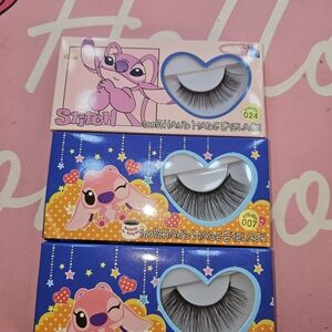 Handmade False Eyelashes - Pink and Blue Cartoon Packaging